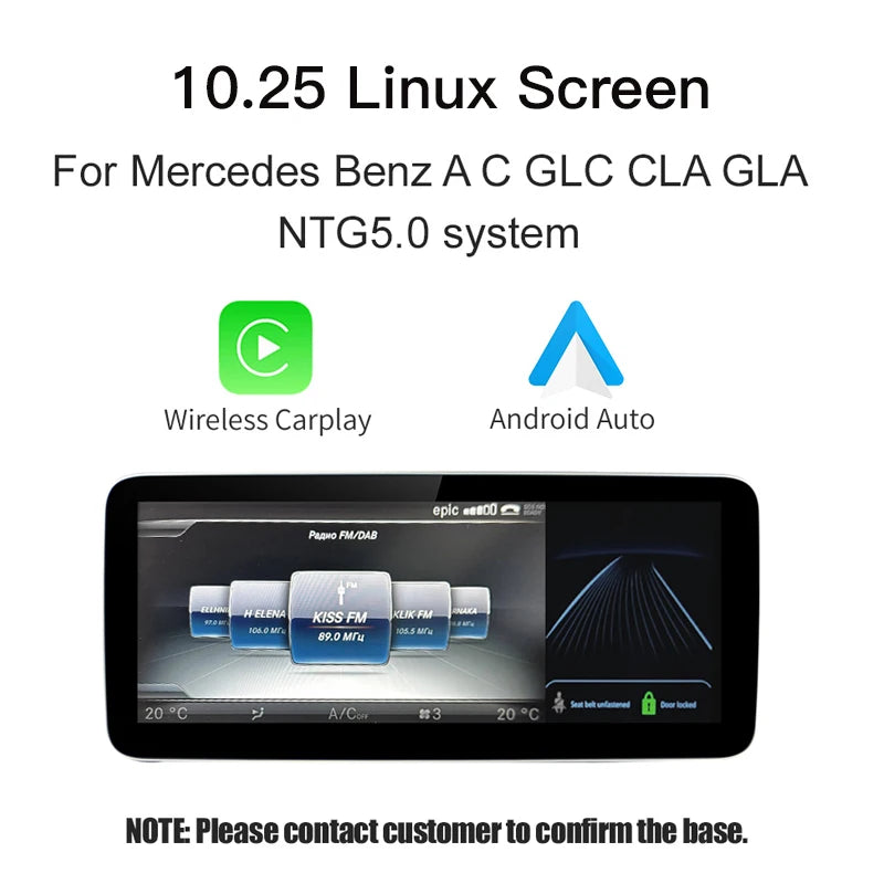 12.3'' Wireless CarPlay & Android Auto Screen for Mercedes-Benz - image 6