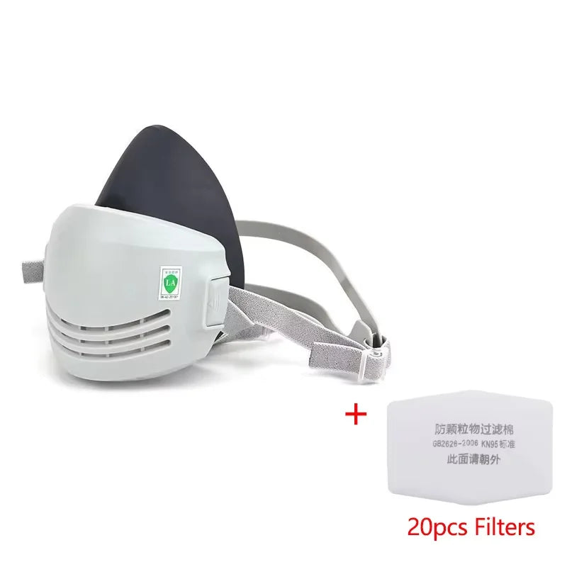 Half Face Dust-Proof Respirator Mask with Filter Cotton for Construction