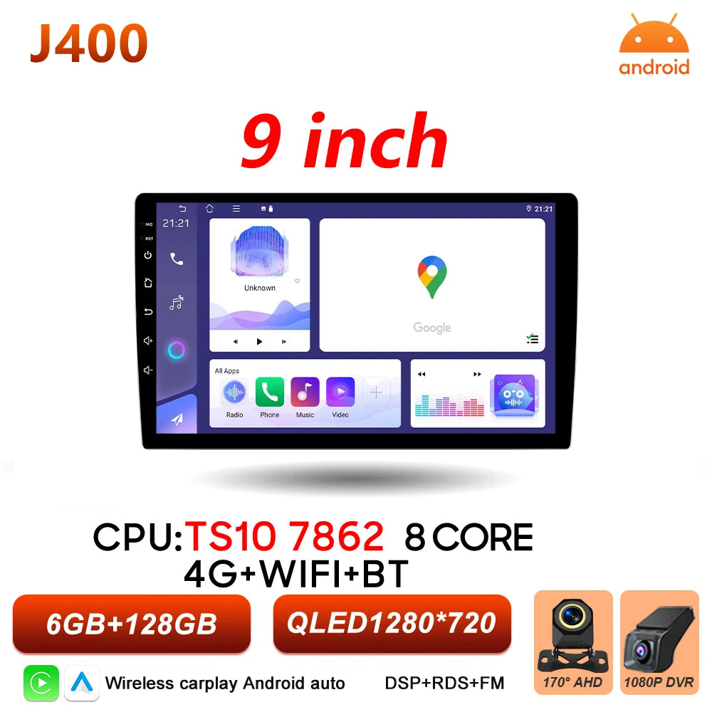 9/10 Inch Double DIN Car Stereo with Wireless CarPlay & Android Auto - image 24