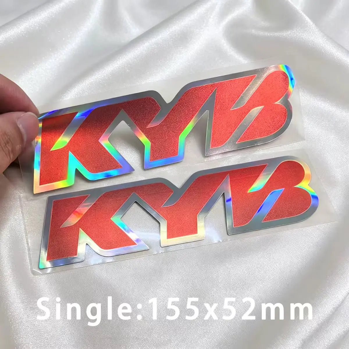 Reflective Motorcycle Front Fork Sticker Pair, Laser Finish