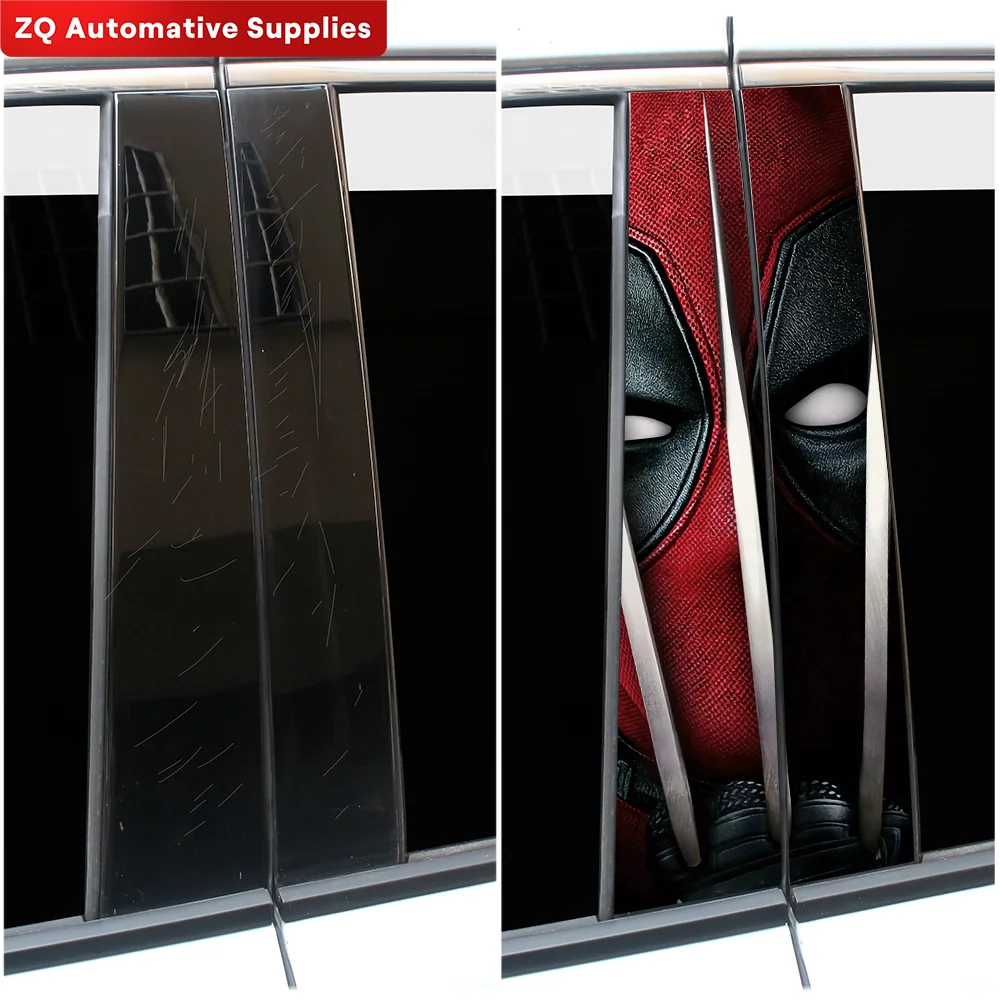 Waterproof Anime Car Stickers - B-Pillar Vinyl Decals - image 5