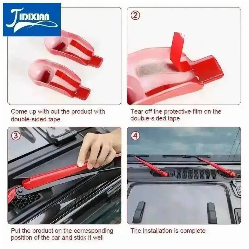 Front Windscreen Wiper Blade Cover for Jeep Wrangler JL and Gladiator JT - view 6