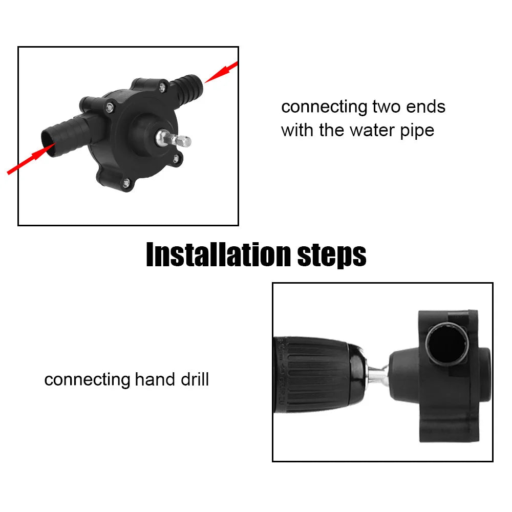 Electric Drill Pump for Diesel, Oil and Water, Portable Self-Priming Liquid Transfer Pump