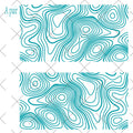 Topographic Map Reflective Car Window Sticker Pair, 85x45 cm