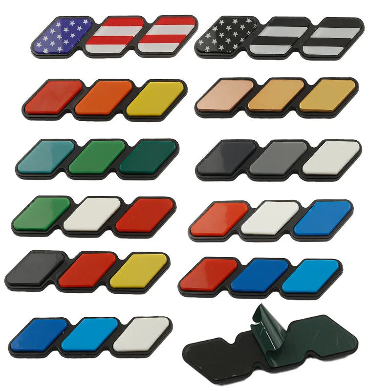 3D Tri-Color Stripe Car Sticker for Toyota Tacoma, 4Runner, Tundra