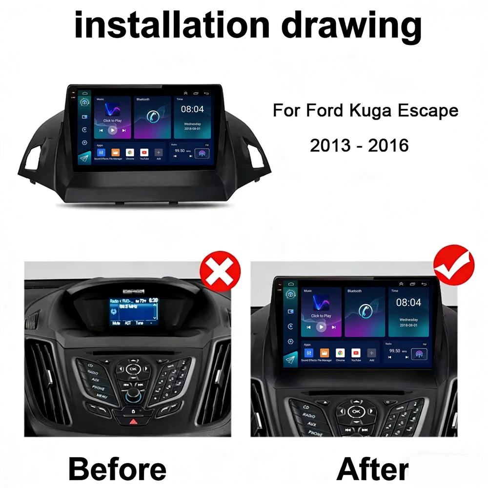 Ford C-MAX/Kuga/Escape Car Radio with GPS & Wireless CarPlay - image 2