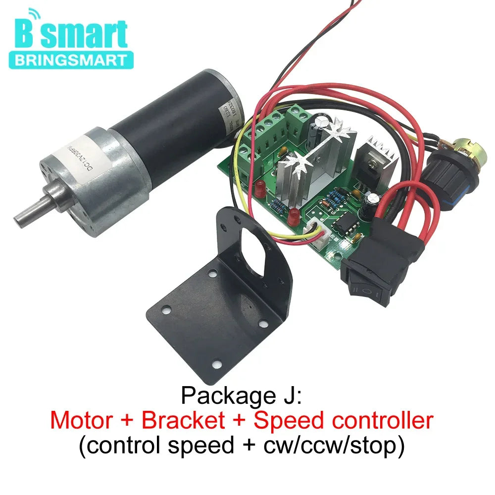 12V/24V DC Gear Motor, High Torque Reversible Reduction Motor