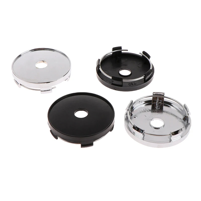 Black 60mm Wheel Hub Caps (4-Pack) – Universal Car Wheel Styling - image 2