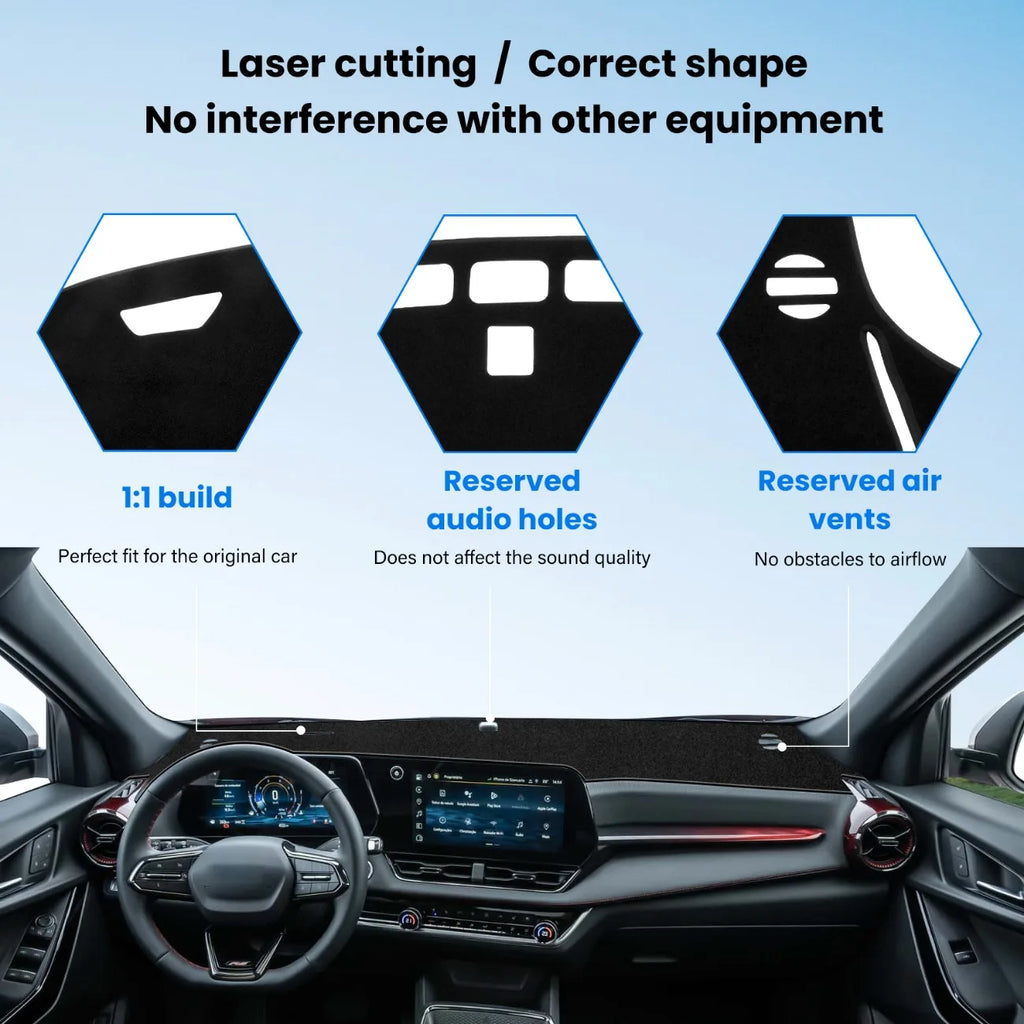 For Chevrolet Equinox EV 2024 2025 2026 Dashboard Cover Mat Sunshade Non-Slip Protector Dash Cover Dash Mat Interior Accessories