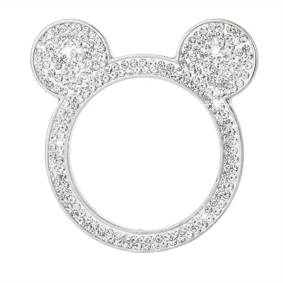 Teddy Bear Rhinestone Start Button Ring Sticker for Car Interior - view 11