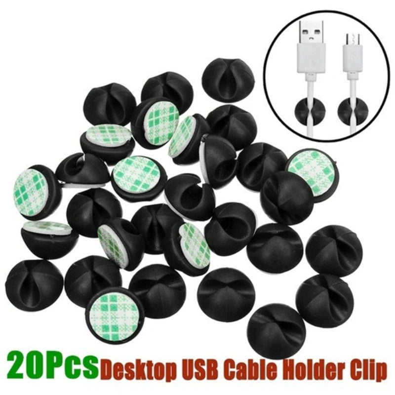 Silicone Cable Clips Winder, 10/20 Pack – Car & Desk