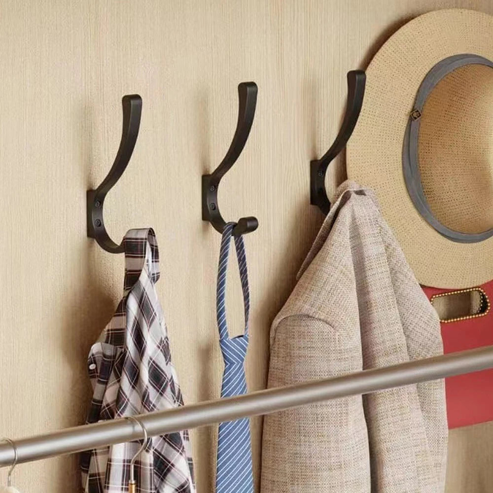 Heavy-Duty Black Metal Wall Hook – Coats & Backpacks