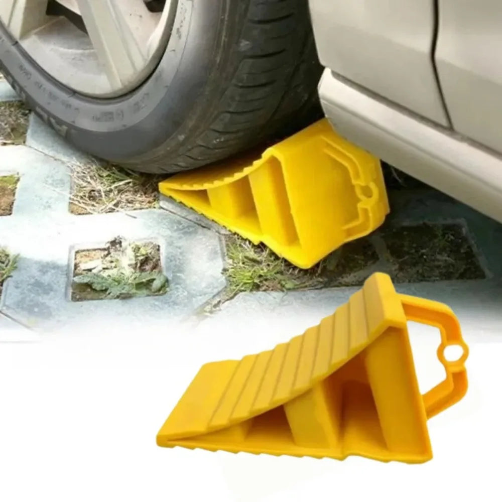 Anti-Slip Plastic Wheel Chock with Handles
