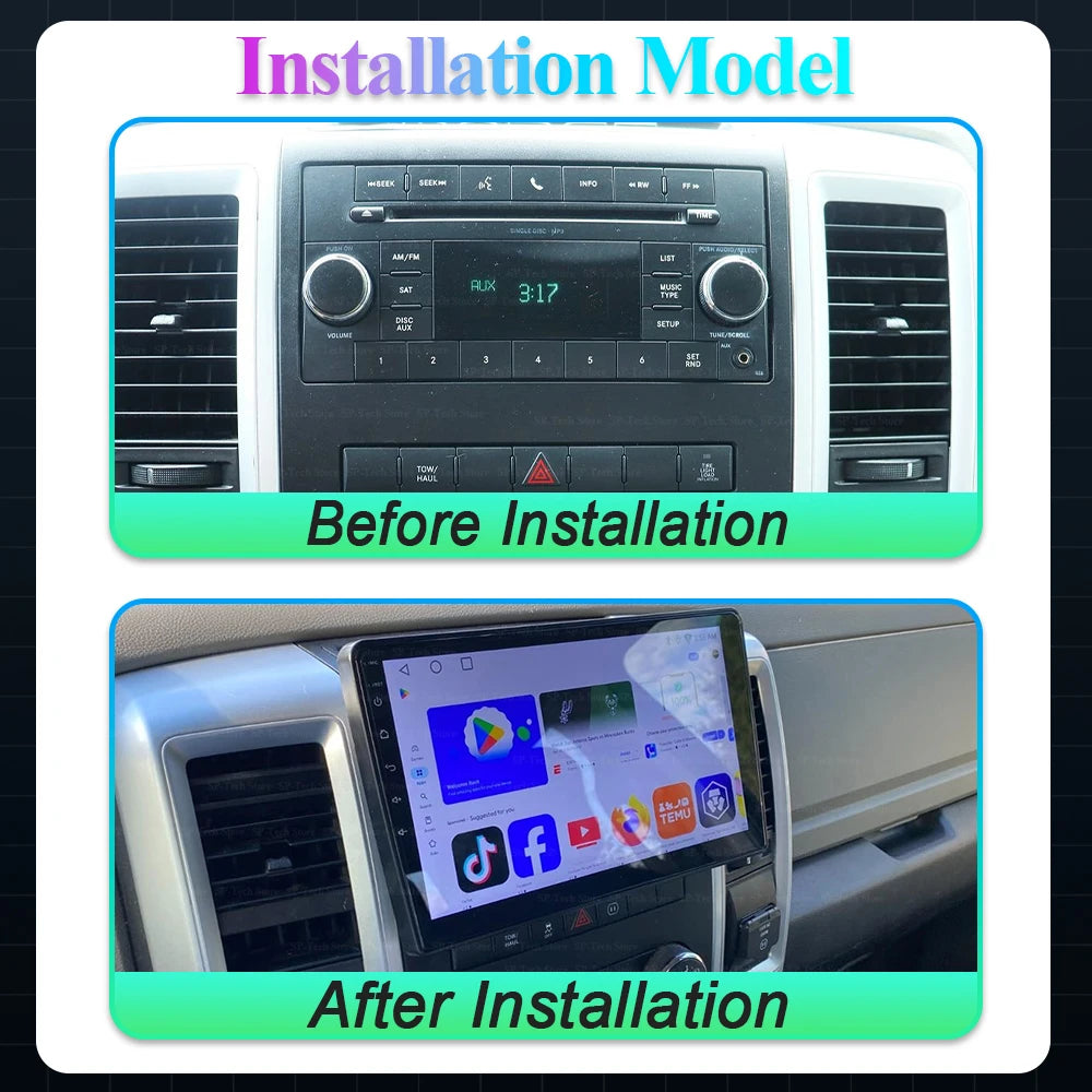 10-Inch Android Car Radio for 2008-2012 Dodge Ram 1500 - image 2