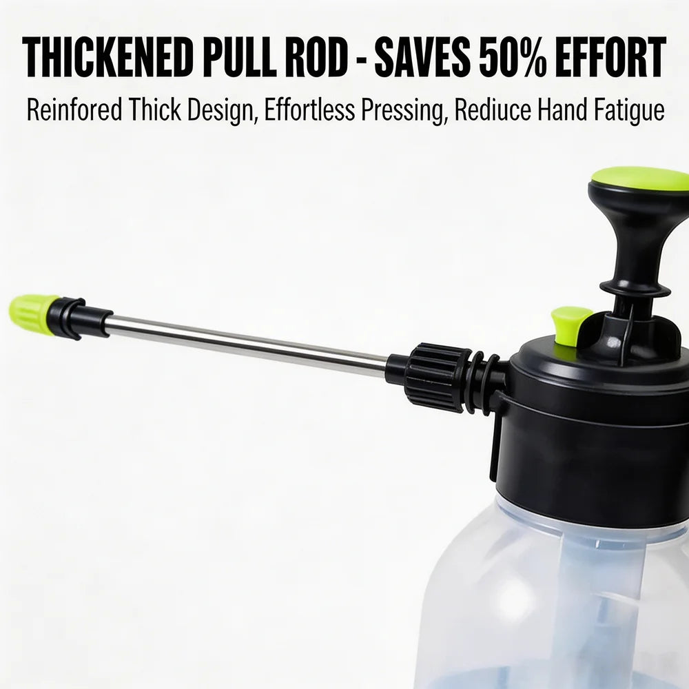 2L hand pump foam sprayer, pneumatic car wash bottle with dual nozzle