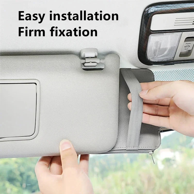 Car Sun Visor Organizer with Multiple Pockets