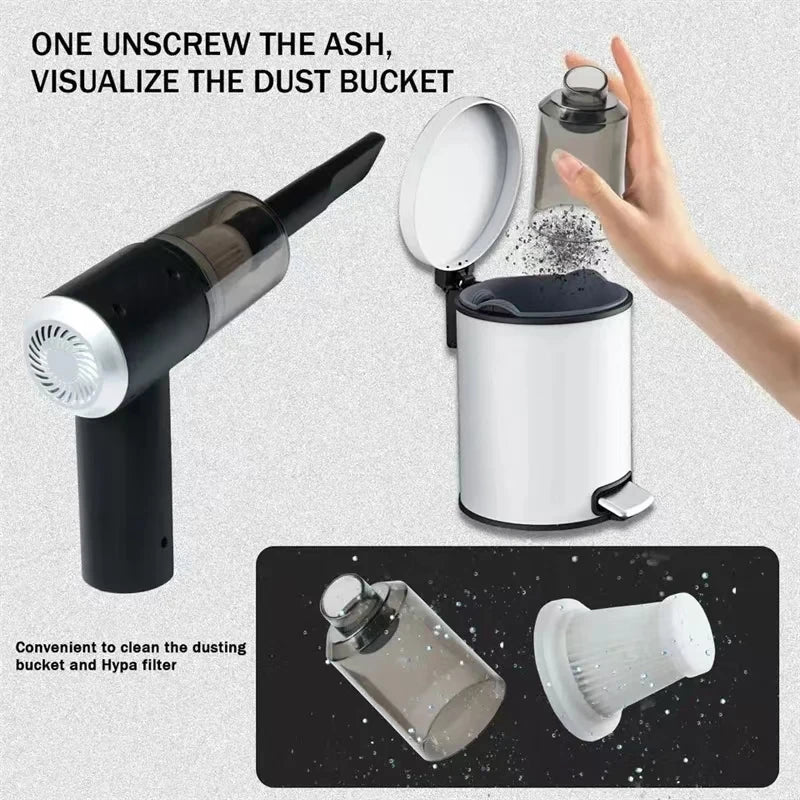 Portable Small Car Vacuum Cleaner Handheld for Multi Purpose Vehicles and Household