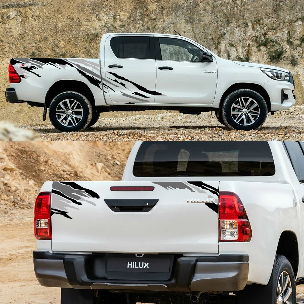 Pickup Truck Tuning Decal Set, 3 Pieces, Universal Fit