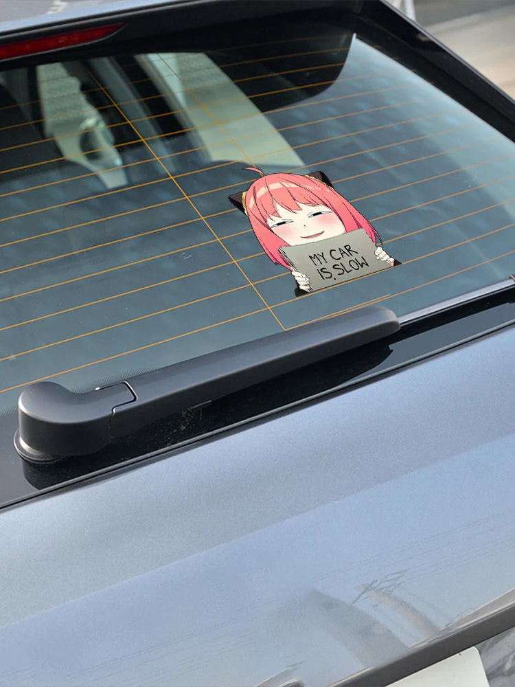 Cartoon-Style Reflective Car Sticker for Doors and Interior Panels