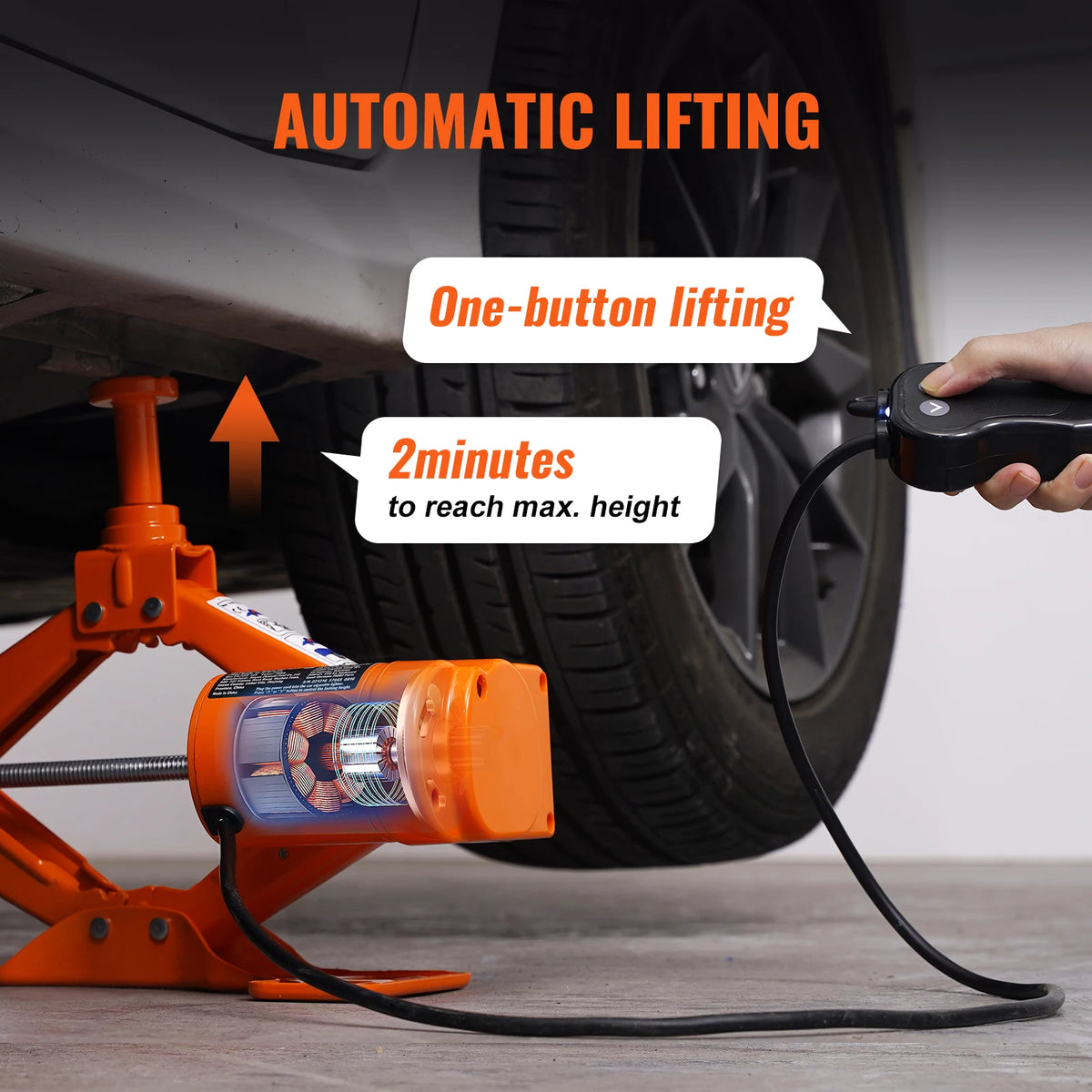 5 Ton Electric Scissor Car Jack - Portable 12V Auto Lift - image 4
