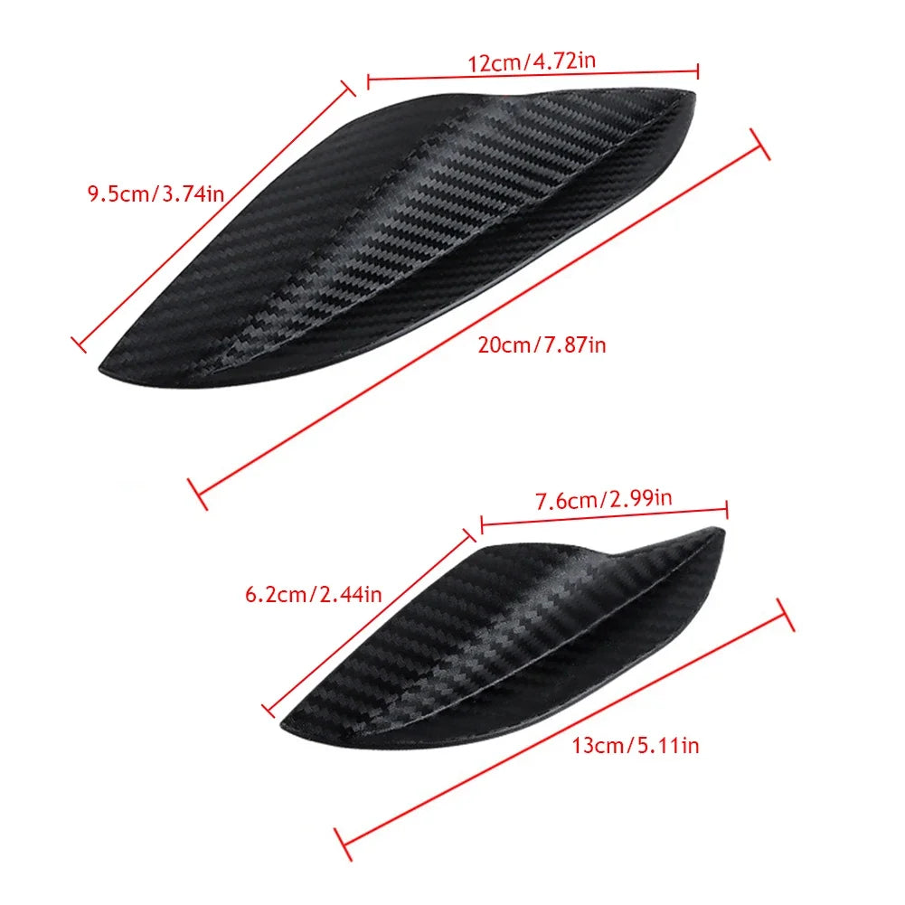 Universal Carbon Fiber Bumper Lip Spoiler Kit (4-Piece) - image 6