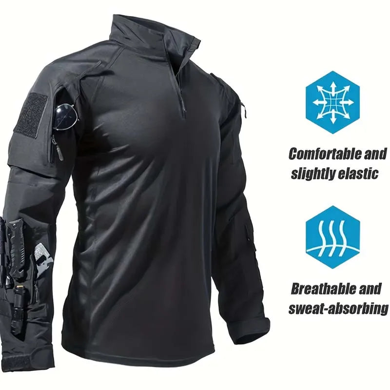 Men's Long-Sleeve Multi-Pocket Tactical Shirt - image 18