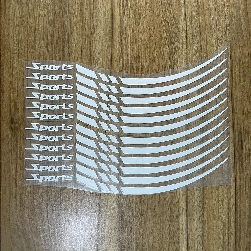 12pc Motorcycle Wheel Rim Stripe Decals, Waterproof Vinyl - view 19