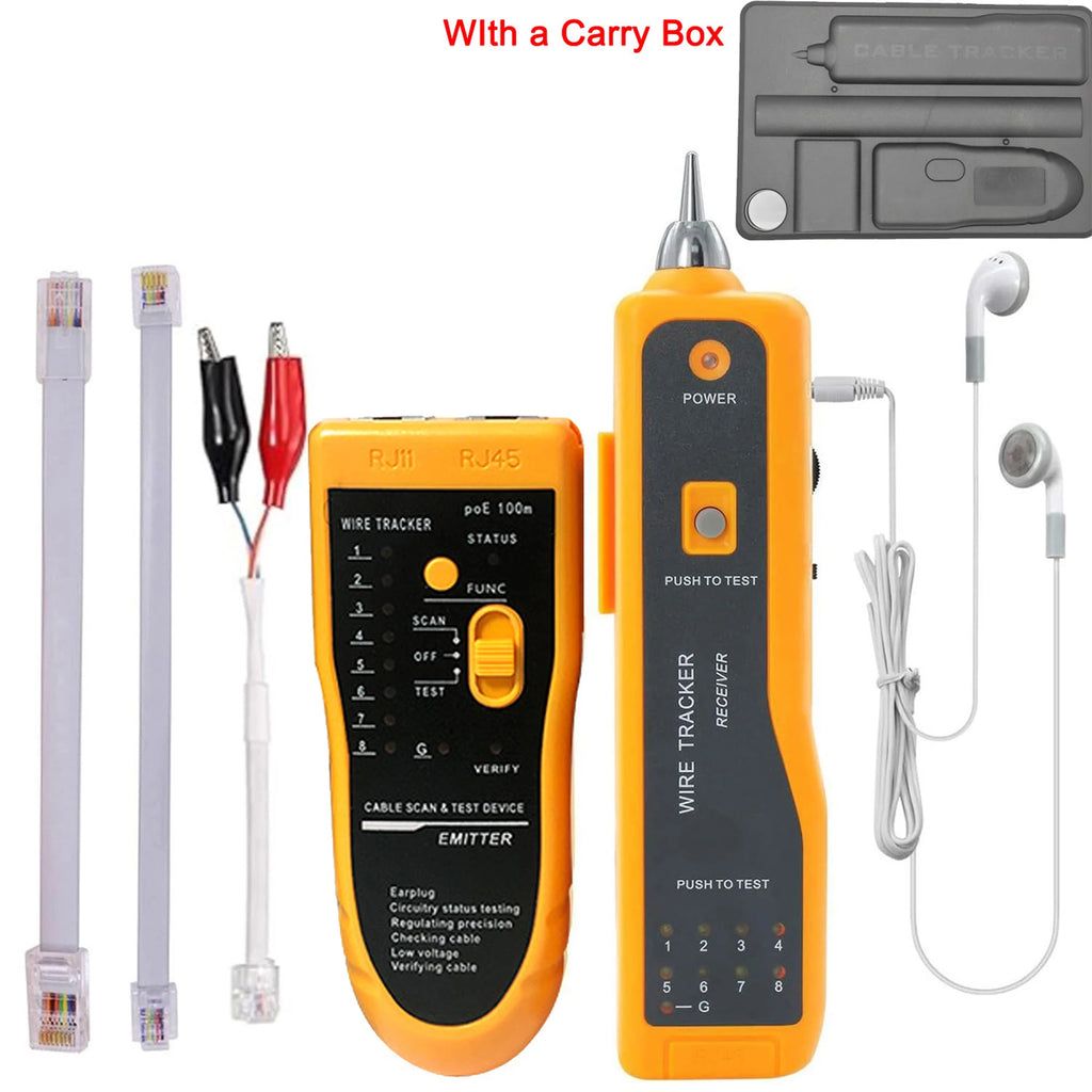 Ethernet LAN Network Cable Tester RJ11 RJ45 Cat5 Cat6 Telephone Wire Tracker Tracer Toner  Detector Line Finder