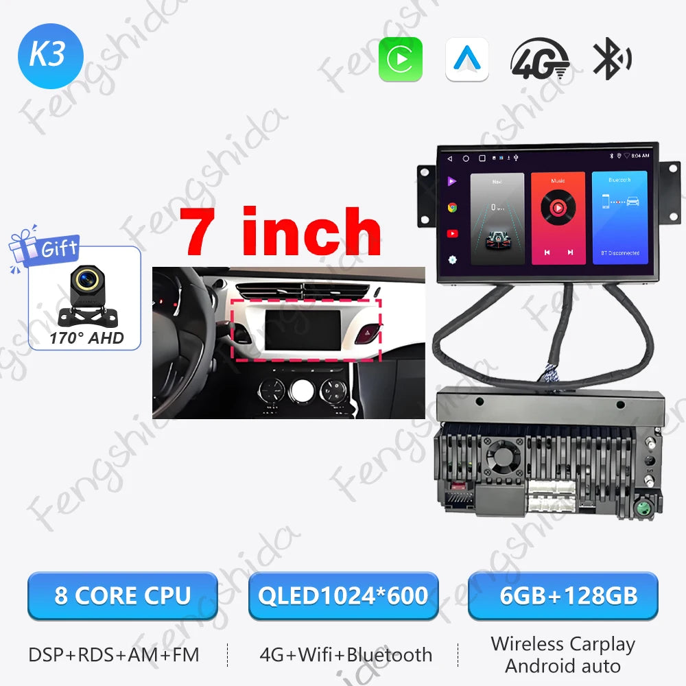 7-Inch Android Car Radio with GPS for Citroen C3 DS3 2010-2016 - image 14