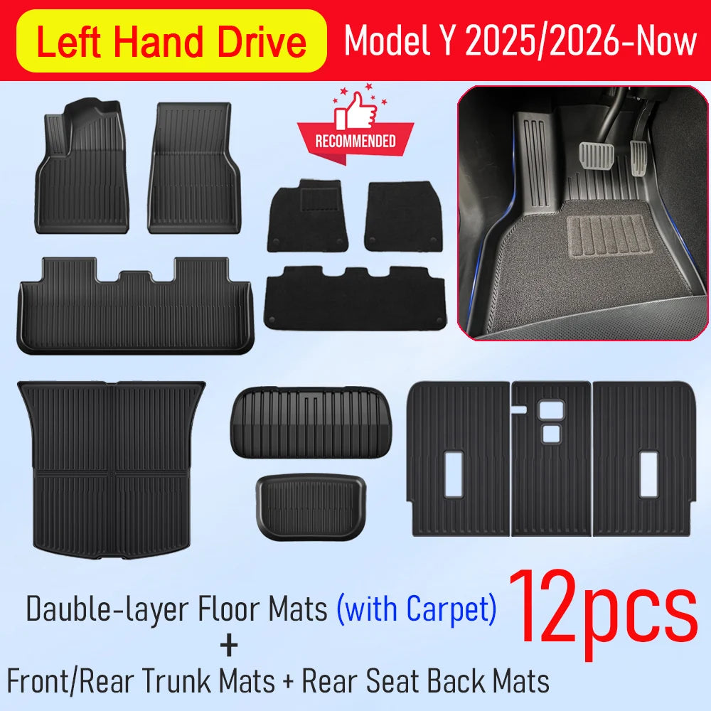 Tesla Model Y Juniper 2025-2026 TPE Floor Mats & Cargo Liner - image 14