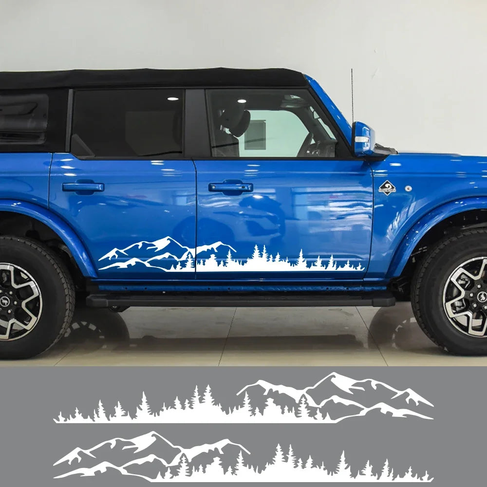 Ford Bronco TRX4 Forest Mountain Range Decals – 2 Pack - image 2