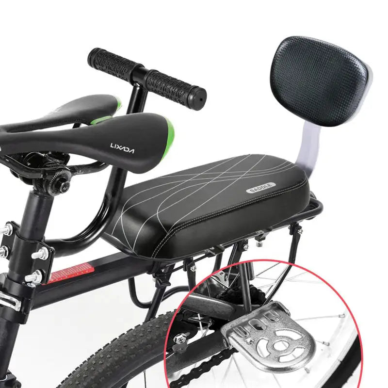 Cycle Accessories Parts Bicicleta Bicycle Rear Seat Saddle Child With Back Rest Handle Armrest Footrest Pedal