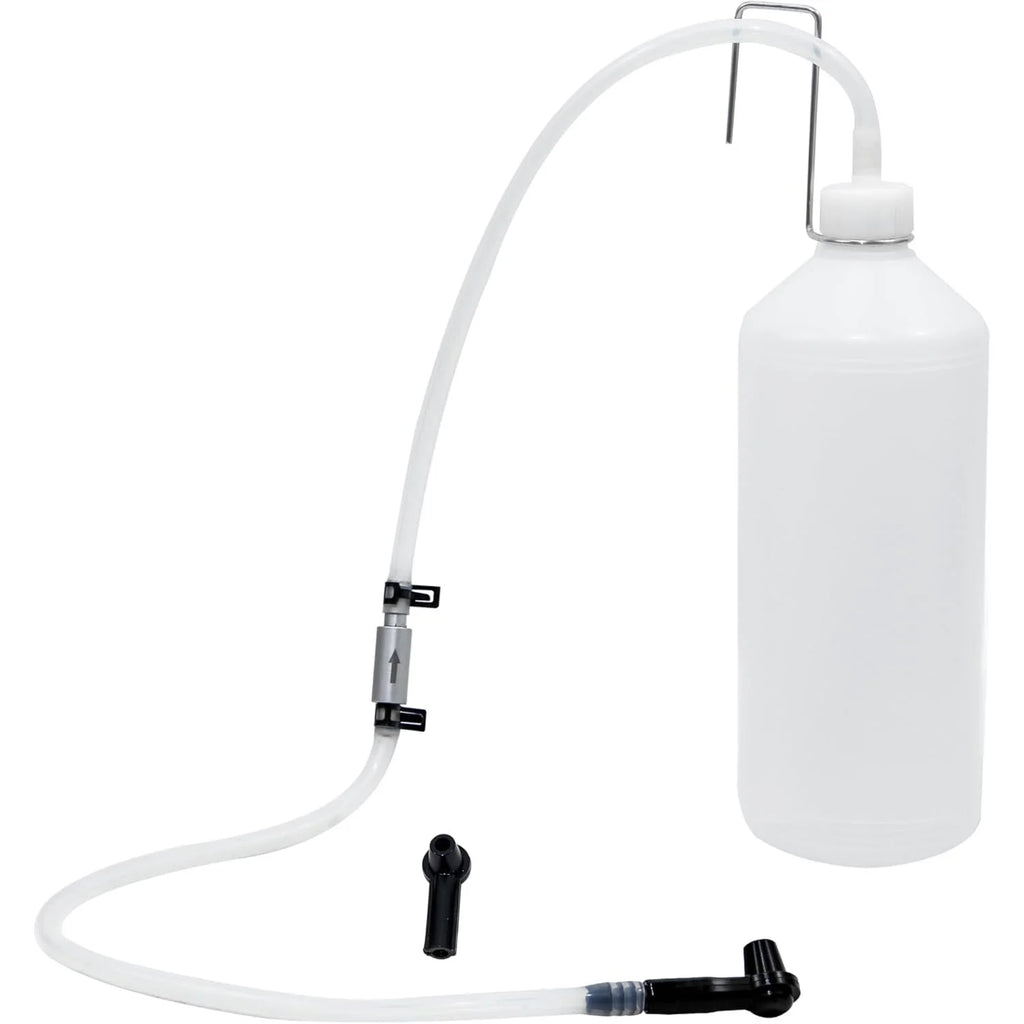 1L Brake Fluid Bleeder Kit with Non-Return Valve & Hook - Car Motorcycle One Person Bleeding Tool