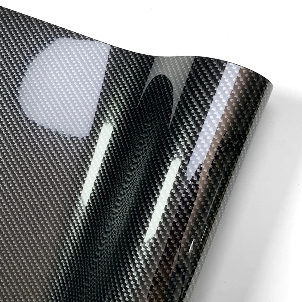 Carbon Fiber Car Body Vinyl Wrap, Matte and Glossy Black Film - view 30