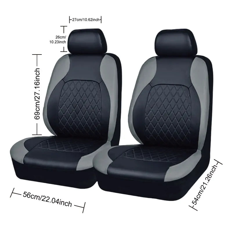 All Season Quited PU Leather Car Seat Cover Full Surrounded Seat Protector Waterproof Universal Fit Sedan Suv Pick-up Truck Seat