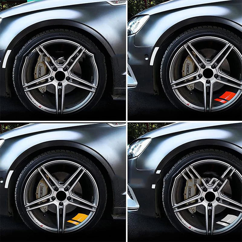 Reflective Wheel Rim Stripe Stickers, 7x10 cm Racing Decals