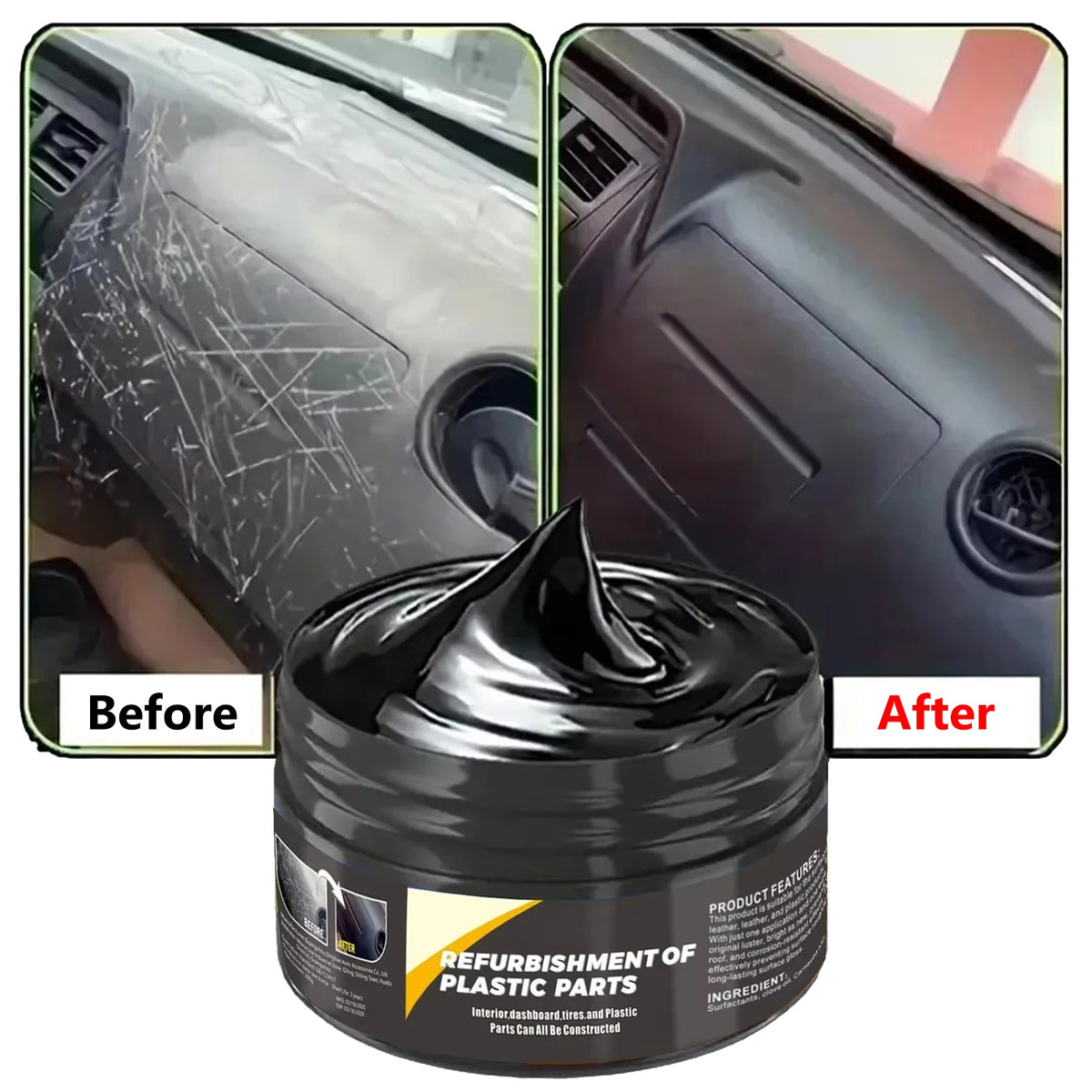 Car Interior Scratch Repair Paste for Leather & Plastic