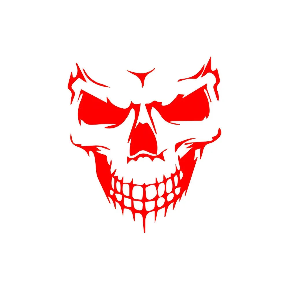 Multicolor Skull Face Vinyl Sticker Set for Car, Motorcycle and Helmet - view 11