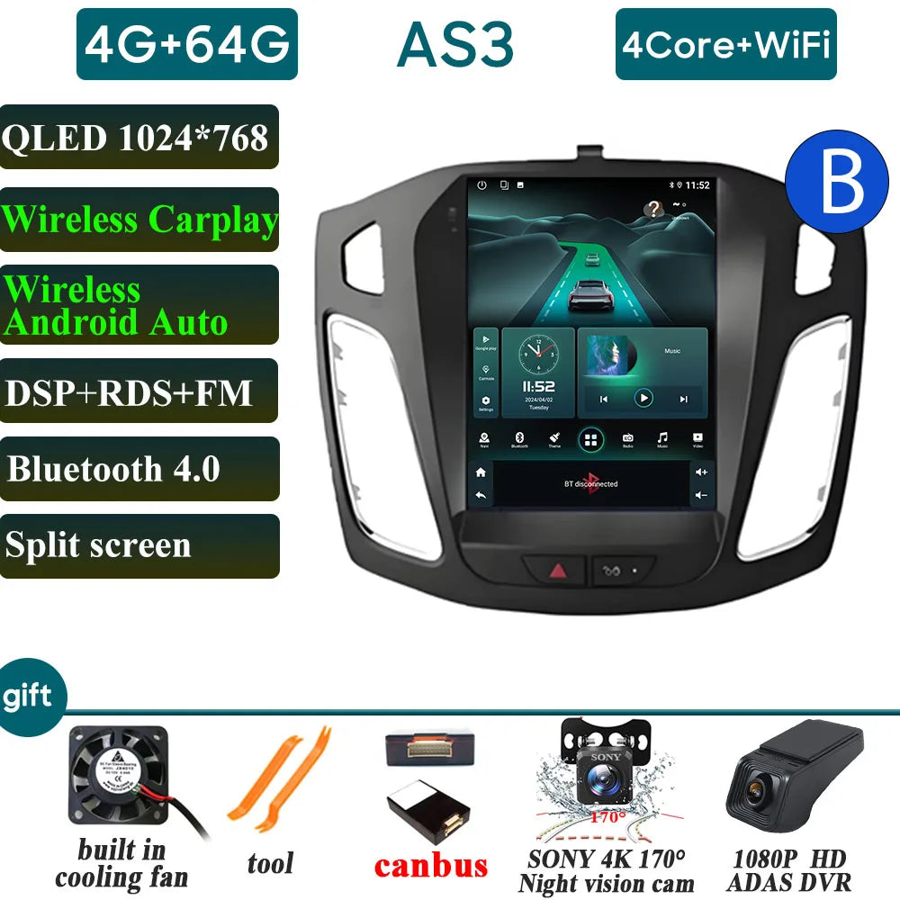 9.7" Android 12 Car Stereo for Ford Focus/Escape with CarPlay GPS - image 20