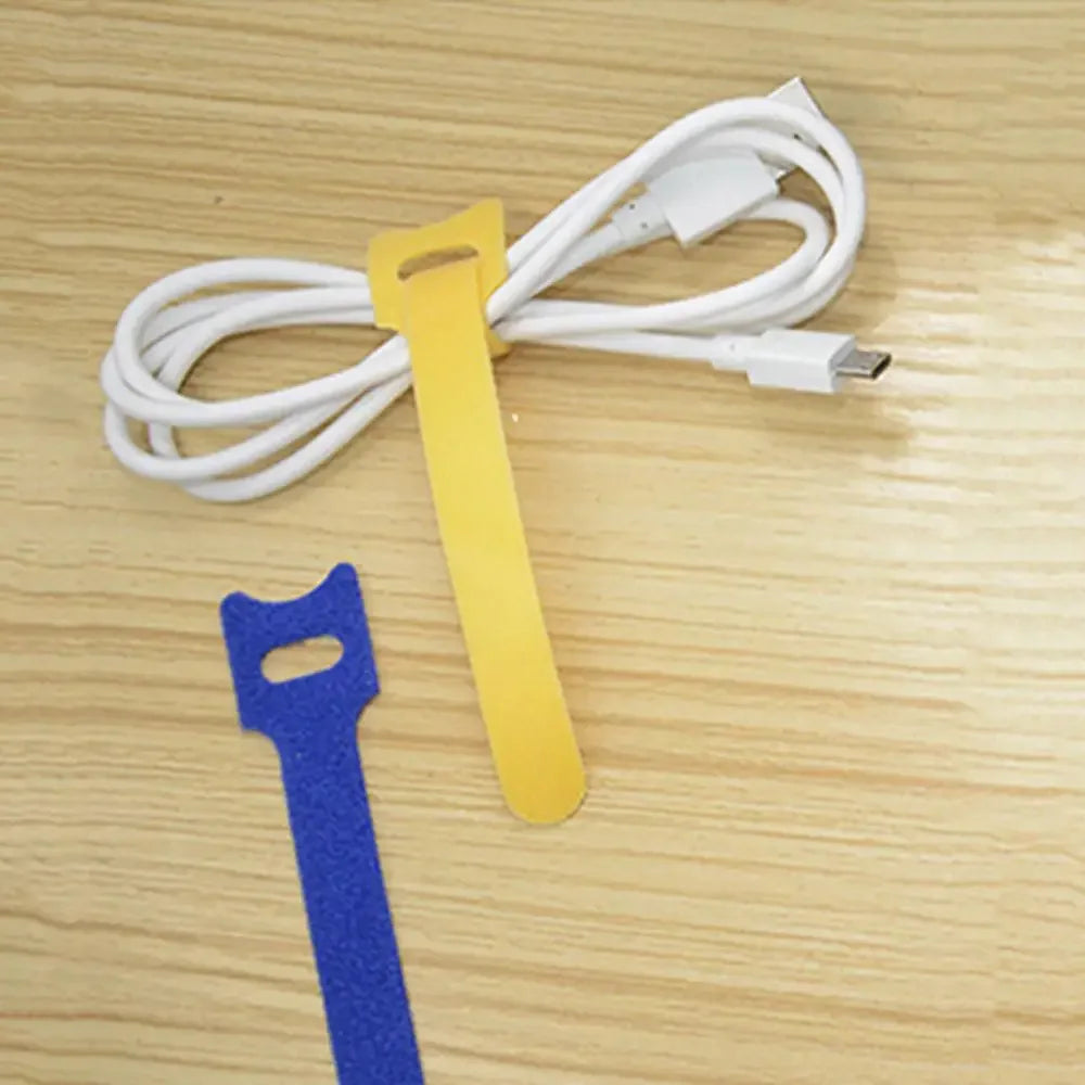 50pcs/100pcs Releasable Reusable Colored Cable Ties Nylon Loop Wrap T-type Zip Ties