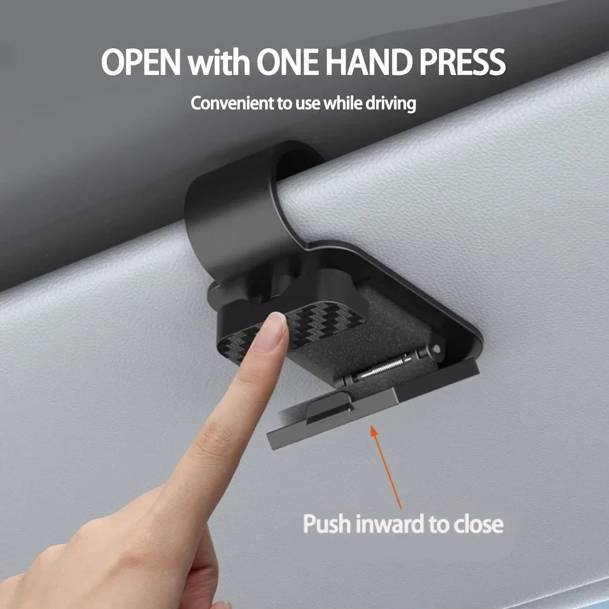 Sun Visor Sunglasses Clip Holder with Card & Ticket Organizer