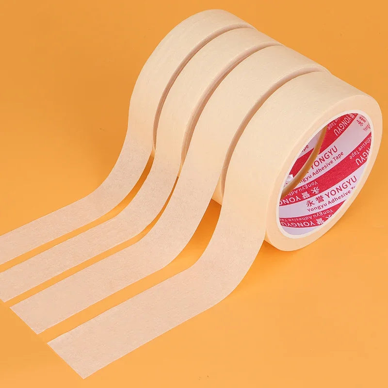Masking Tapes Walls Car Paint Protection Crepe Paper Beige Extra Wide Adhesive Tape Gift Decoration No Trace Washi Tape
