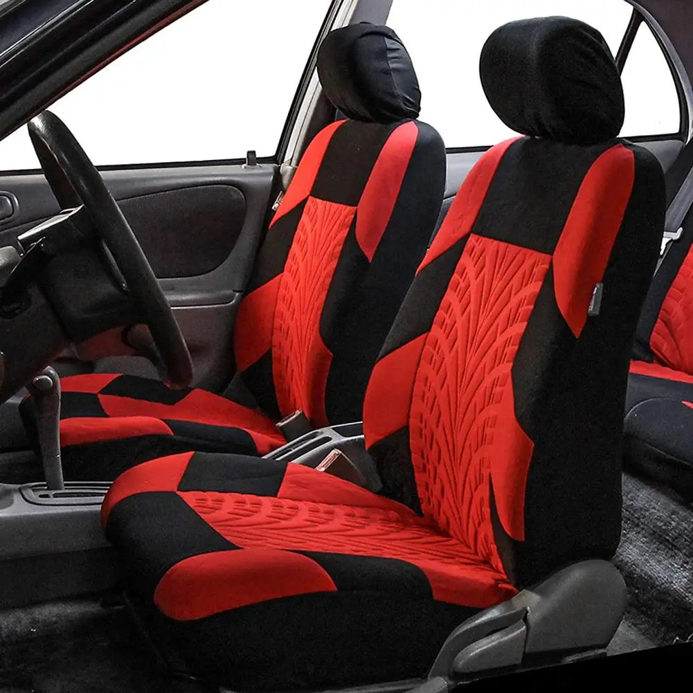 Universal Polyester Car Seat Covers, 4-Piece Front or 9-Piece Full Set