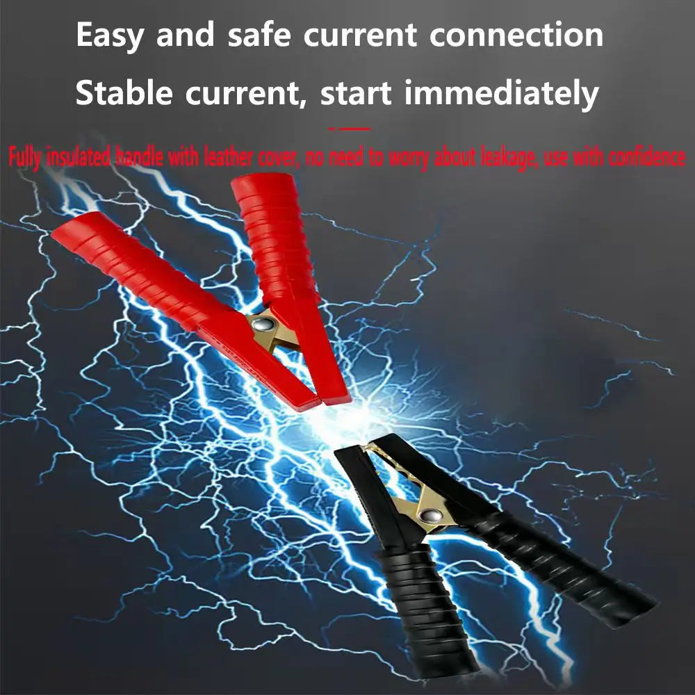 2500A 4M Auto Battery Heavy Duty Jumper Cables Booster Cables For Cars Truck SUV Positive And Negative Firewire Jump Start Cable