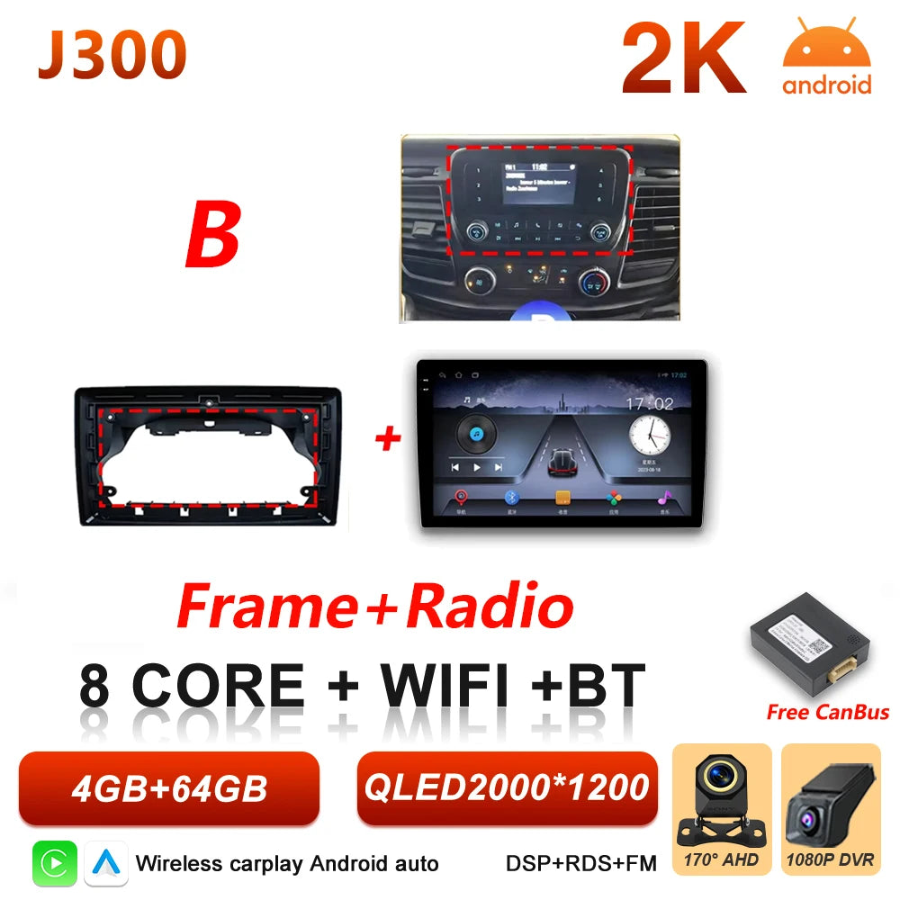 Android 16 Car Radio for Ford Transit Custom & V363 - Wireless CarPlay - image 8