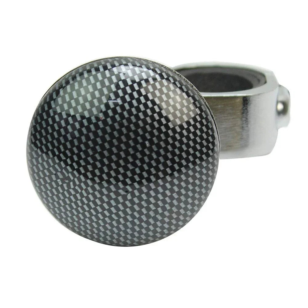 The New Durable Anti-slip Stylish Carbon Fiber Car Steering Wheel Auxiliary Control Knob Ball Booster Steering Wheels