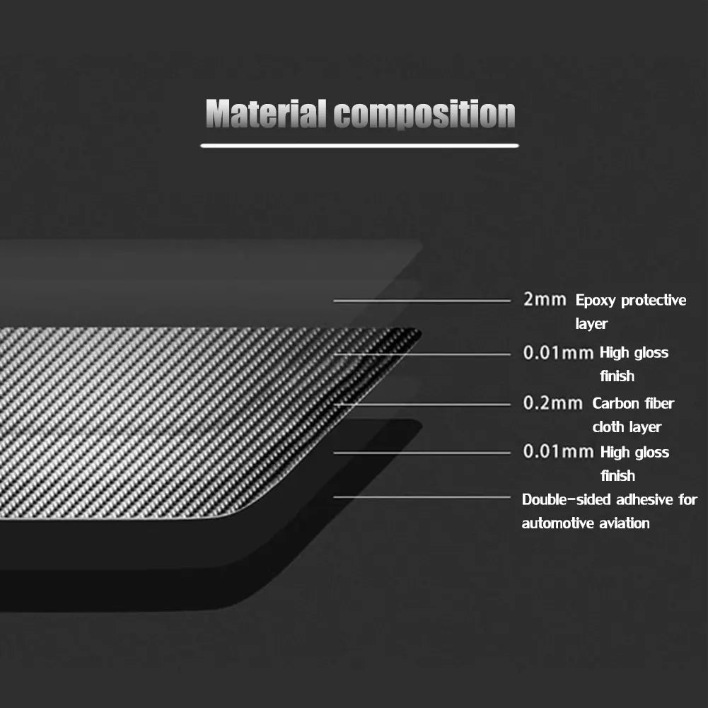 Black Carbon Fiber Interior Stickers for Toyota Corolla 2014-2018 - image 5