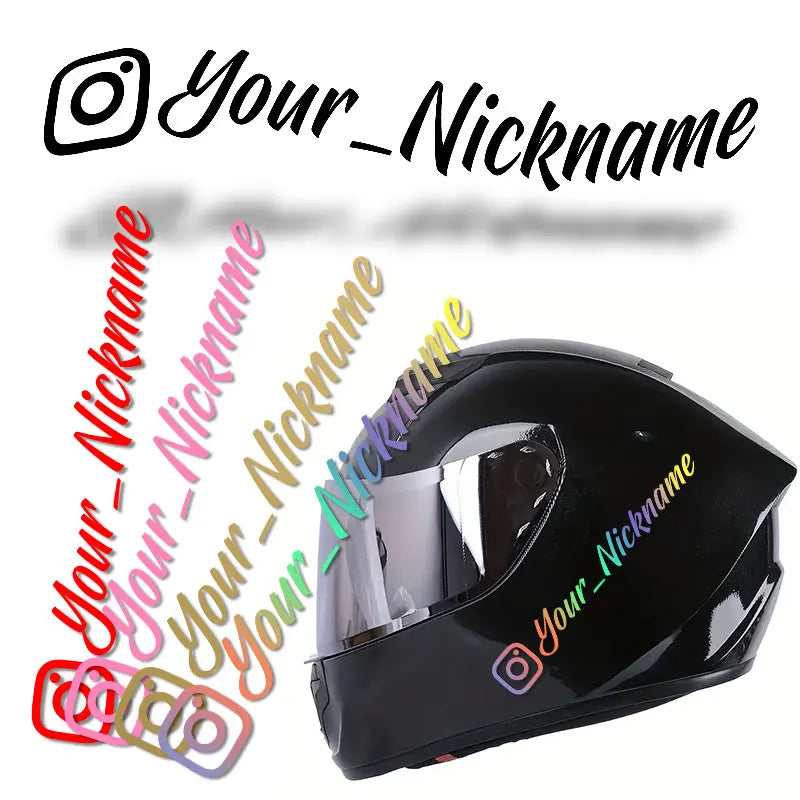 Custom Username Motorcycle Decal, Personalised Waterproof Vinyl - view 2