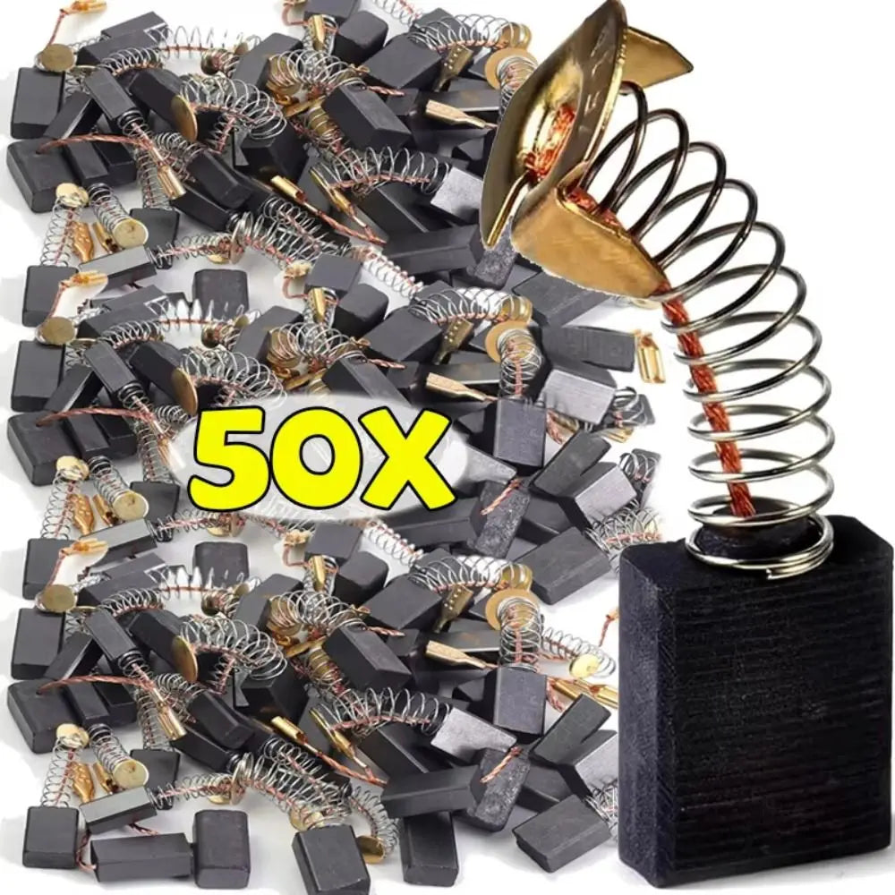 50-Piece Carbon Brush Replacement Kit for Power Tools & Motors