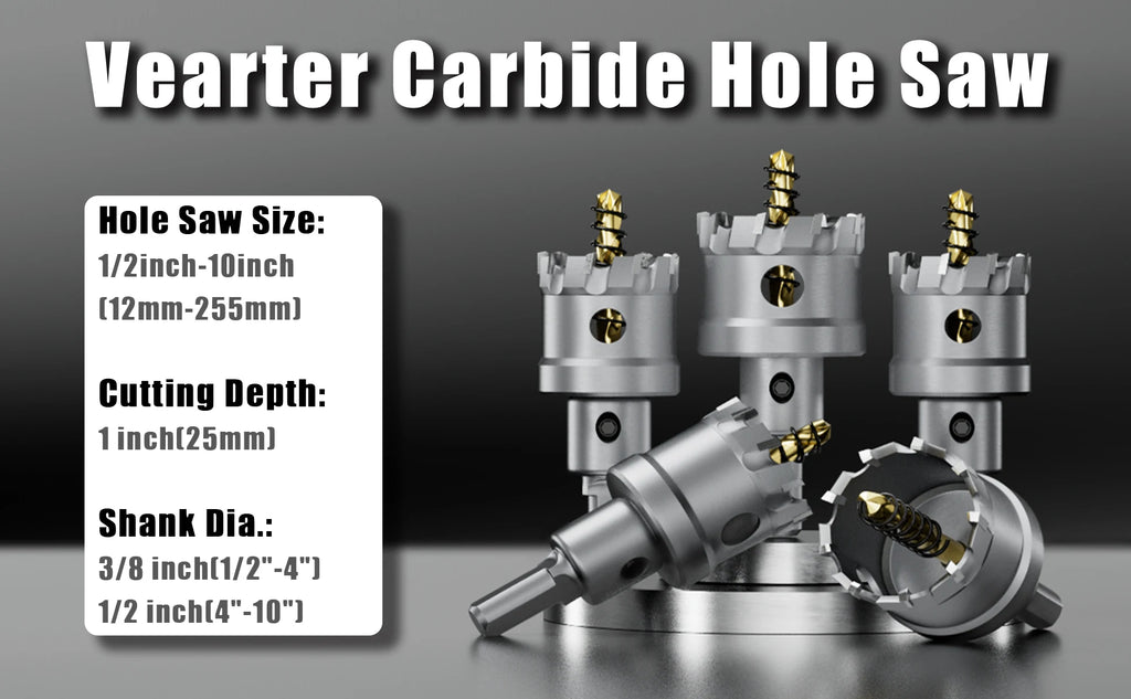 Carbide Hole Saw 12-300mm Core Drill Bit for Stainless Steel Metal - image 9